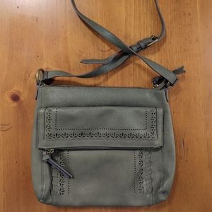 Sonoma Sage green crossbody. Lots of pockets to keep you organized!
